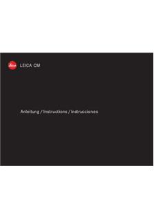 Leica CM manual. Camera Instructions.